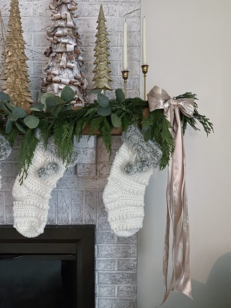Cream Boho Christmas Stockings