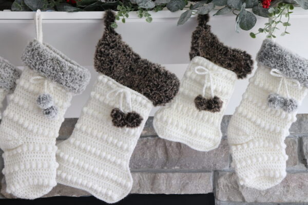 Boho Dog Bone Stocking Crochet Patterns Bundle