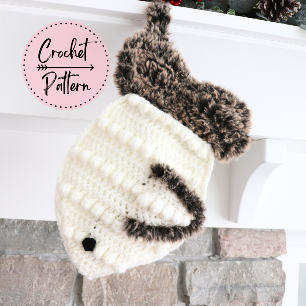 Faux Fur Cat Christmas Stocking Crochet Pattern Sweet Creek Patterns