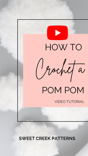 How to crochet faux fur pom poms in 4 different sizes