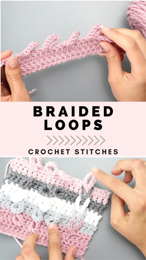 braided loops crochet stitch tutorial