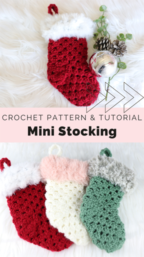 mini crochet stocking