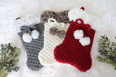 Dog Bone Stocking | Granny Stocking Free Crochet Pattern