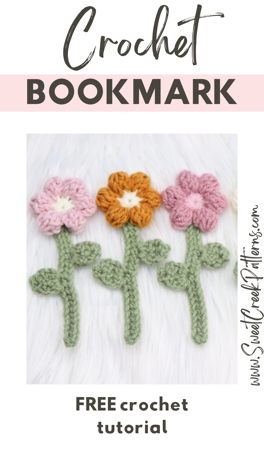 Crochet Flower Bookmark FREE pattern