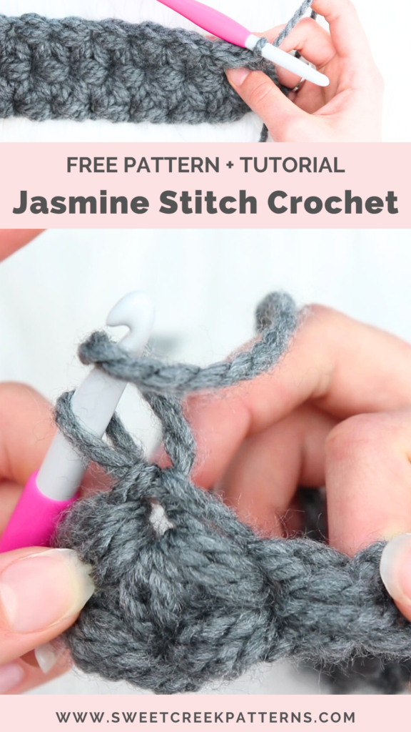 Learn how to crochet with the Jasmine Stitch Crochet tutorial