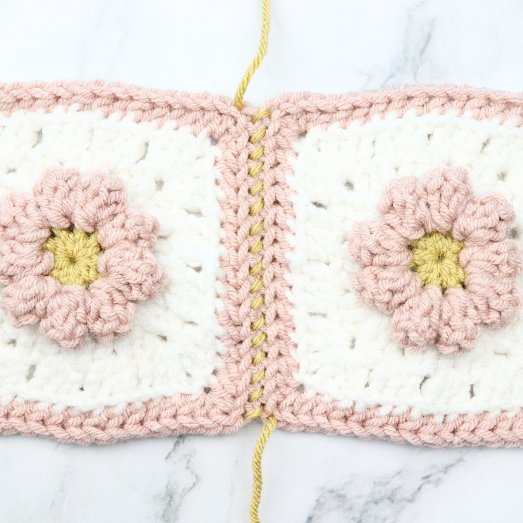 two granny squares joined together